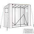 TECTAKE - serre en plastique transparent blanc 200x77x170 cm robuste avec résistance aux intempéries - vignette