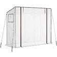 TECTAKE - serre en plastique transparent blanc 200x77x170 cm robuste avec résistance aux intempéries - vignette