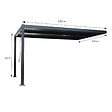 CONCEPT USINE - Pergola bioclimatique 4x3m adossée en aluminium noir SIFNOS - vignette