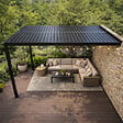 CONCEPT USINE - Pergola bioclimatique 4x3m adossée en aluminium noir SIFNOS - vignette