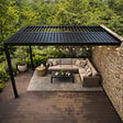 CONCEPT USINE - Pergola bioclimatique 4x3m adossée en aluminium noir SIFNOS - vignette