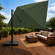 CONCEPT USINE - Parasol rectangulaire 3x4 déporté rotatif vert en aluminium CEZIR - vignette