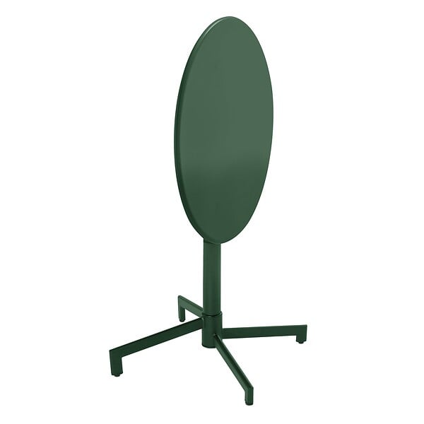 OVIALA - Ensemble table de jardin et 2 chaises en métal vert forêt - Palavas - large
