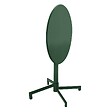 OVIALA - Ensemble table de jardin et 2 chaises en métal vert forêt - Palavas - vignette