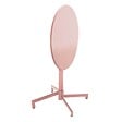 OVIALA - Ensemble table de jardin et 2 chaises en métal rose poudré - Palavas - vignette