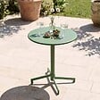 OVIALA - Ensemble table de jardin et 2 chaises en métal vert cactus - Palavas - vignette