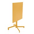 OVIALA - Ensemble table 70 cm et 2 fauteuils de jardin en métal jaune - Palavas - vignette