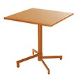 OVIALA - Ensemble table 70 cm et 2 chaises de jardin en métal caramel - Palavas - vignette
