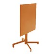 OVIALA - Ensemble table 70 cm et 2 chaises de jardin en métal caramel - Palavas - vignette