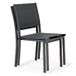 OVIALA - Table extensible en aluminium et céramique 10 chaises gris - Tivoli - vignette