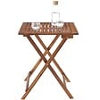 TECTAKE - Ensemble de bistrot marron pliable résistant aux intempéries pour 2 personnes en bois d'acacia huilé et acier galvanisé - vignette