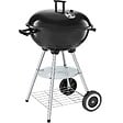 TECTAKE - Barbecue sphérique à 2 roues, Ø 41,5 cm, cendrier amovible noir/gris - vignette