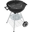 TECTAKE - Barbecue sphérique à 2 roues, Ø 41,5 cm, cendrier amovible noir/gris - vignette