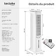 TECTAKE - Refroidisseur d'air Alaska 4 en 1, réservoir d'eau de 5 l, 3 modes, 3 niveaux blanc - vignette