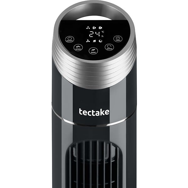 TECTAKE - Ventilateur colonne 90 cm gris anthracite - large