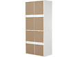 HABITAT ET JARDIN - Armoire avec 4 tiroirs et 1 penderie "Opéra" - 80 x 45 x 180 cm - Blanc - vignette