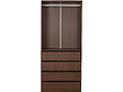 HABITAT ET JARDIN - Armoire avec 4 tiroirs et 1 penderie "Opéra" - 80 x 45 x 180 cm - Marron - vignette