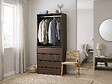 HABITAT ET JARDIN - Armoire avec 4 tiroirs et 1 penderie "Opéra" - 80 x 45 x 180 cm - Marron - vignette