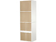 HABITAT ET JARDIN - Armoire avec 5 tiroirs et 2 étagères "Opéra" - 60 x 45 x 180 cm - Blanc - vignette