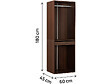 HABITAT ET JARDIN - Armoire avec penderie "Opéra" - 60 x 45 x 180 cm - Marron - vignette