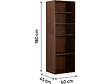 HABITAT ET JARDIN - Armoire avec 5 étagères "Opéra" - 60 x 45 x 180 cm - Marron - vignette