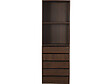 HABITAT ET JARDIN - Armoire avec 5 tiroirs et 2 étagères "Opéra" - 60 x 45 x 180 cm - Marron - vignette