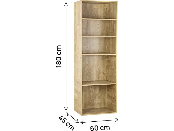 HABITAT ET JARDIN - Armoire avec 5 étagères "Opéra" - 60 x 45 x 180 cm - Beige - large