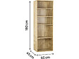 HABITAT ET JARDIN - Armoire avec 5 étagères "Opéra" - 60 x 45 x 180 cm - Beige - vignette