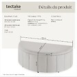 TECTAKE - Banquette rembourrée en velours taupe avec grand espace rangement 108x48x40 cm confort assise - vignette