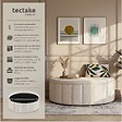 TECTAKE - Banc rembourré en bouclé crème moon avec grand espace rangement capacité charge 150 kg 108 x 48 x 40 cm - vignette