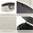 TECTAKE - Banc rembourré en bouclé crème moon avec grand espace rangement capacité charge 150 kg 108 x 48 x 40 cm - vignette