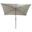 HAPPY GARDEN - Parasol droit HAPUNA rectangulaire 2x3m beige et effet bois - vignette