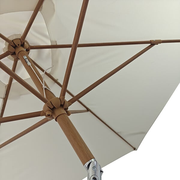 HAPPY GARDEN - Parasol droit HAPUNA rectangulaire 2x3m beige et effet bois - large