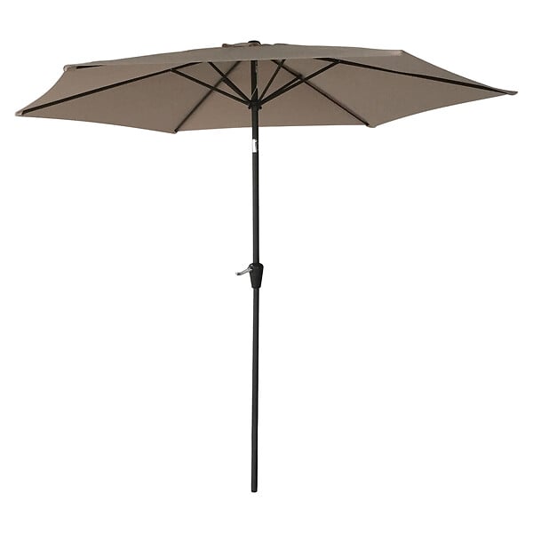 HAPPY GARDEN - Toile pour parasol droit HAPUNA rond 2,70m de diamètre taupe - large