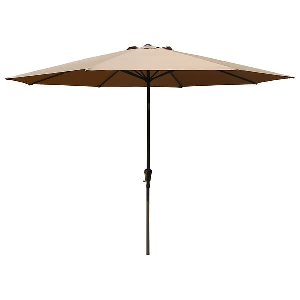 HAPPY GARDEN - Toile pour parasol droit HAPUNA rond 3,30m de diamètre taupe - large