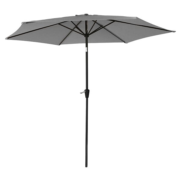 HAPPY GARDEN - Toile pour parasol droit HAPUNA rond 2,70m de diamètre gris - large