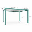 CONCEPT USINE - Pergola bioclimatique 4x3m structure aluminium lames orientables verte CORFU - vignette