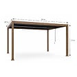 CONCEPT USINE - Pergola bioclimatique 4x3m structure aluminium lames orientables effet bois CORFU - vignette