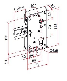 TIRARD - Serrure de portail en applique série GA levant 30mm - TIRARD - GA592302 - large