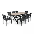 OVIALA - Table extensible aluminium et céramique avec 10 chaises - Tivoli - vignette