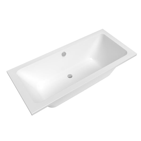 SIKO - 170x75 cm Nora Plus baignoire rectangulaire avec pieds, acrylique, gauche et droite, blanc (NO1700PLUS-SET) - large