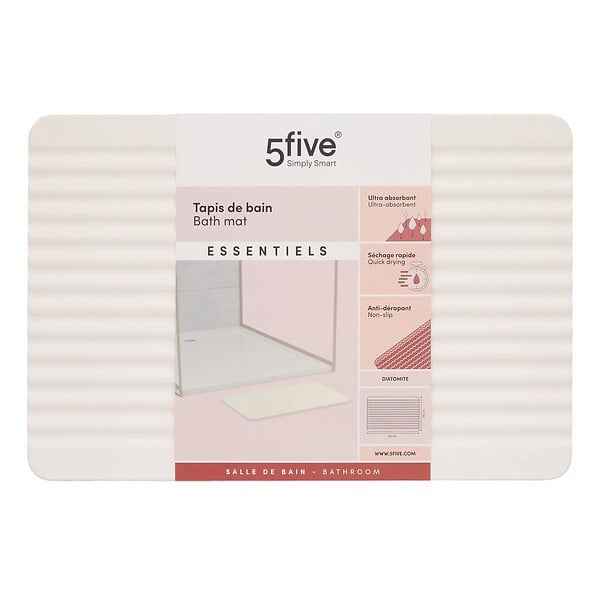 5 FIVE SIMPLY SMART - Tapis de bain en diatomite 39x60cm beige - large