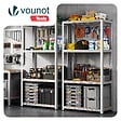 VOUNOT - Lot de 2 Etagères de rangement charge lourde robuste à 4 niveaux 80x40x160cm - vignette