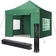 VOUNOT - Tonnelle de jardin renforcée 3x3m pliable Barnum avec 4 parois latérales et fenêtres vert - vignette