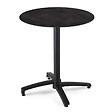 OVIALA - Table bistrot de jardin ronde inclinable 70 cm 4 places ardoise - Opera - vignette