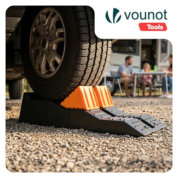 VOUNOT - Lot 2 rampes nivellement voiture 5T cale d’acces PP 56x20x13cm noir - large