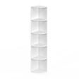 ID MARKET - Etagère murale d'angle MODULA 5 niveaux blanche à poser ou à fixer - vignette