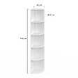 ID MARKET - Etagère murale d'angle MODULA 5 niveaux blanche à poser ou à fixer - vignette