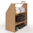 ID MARKET - Etagère sous pente 2 niveaux TOMI 100 x 50 x 70/110 cm bois façon hêtre - vignette