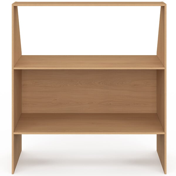ID MARKET - Etagère sous pente 2 niveaux TOMI 100 x 50 x 70/110 cm bois façon hêtre - large